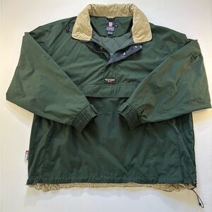Chaps Ralph Lauren Men's Vintage Windbreaker Hooded Pullover Jacket 90s,Mens XL